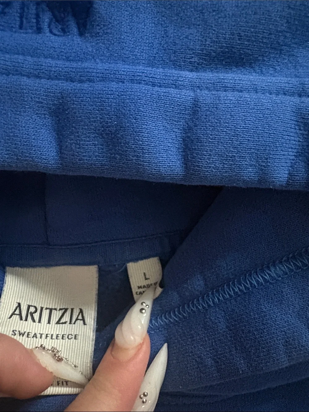 Aritzia Royal Blue Perfect Hoodie - Picture 3 of 4